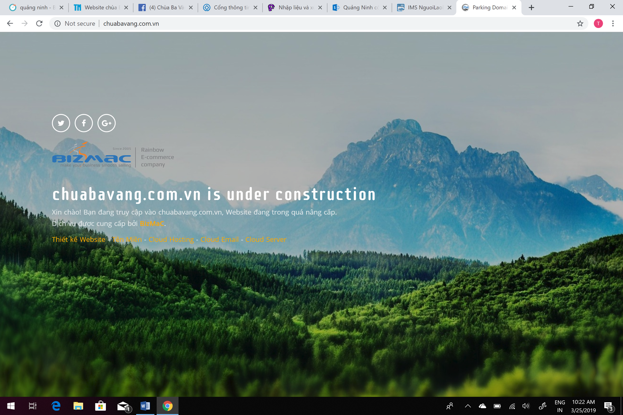 Website chùa Ba Vàng đã phải dừng hoạt động