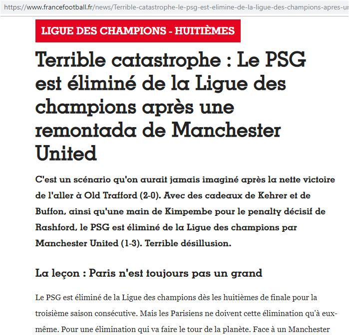Tạp chí France Football: Trận thua của PSG là thảm họa khủng khiếp! - Ảnh 1.