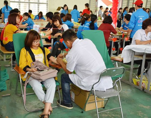 800 công nhân tham gia hiến máu tình nguyện