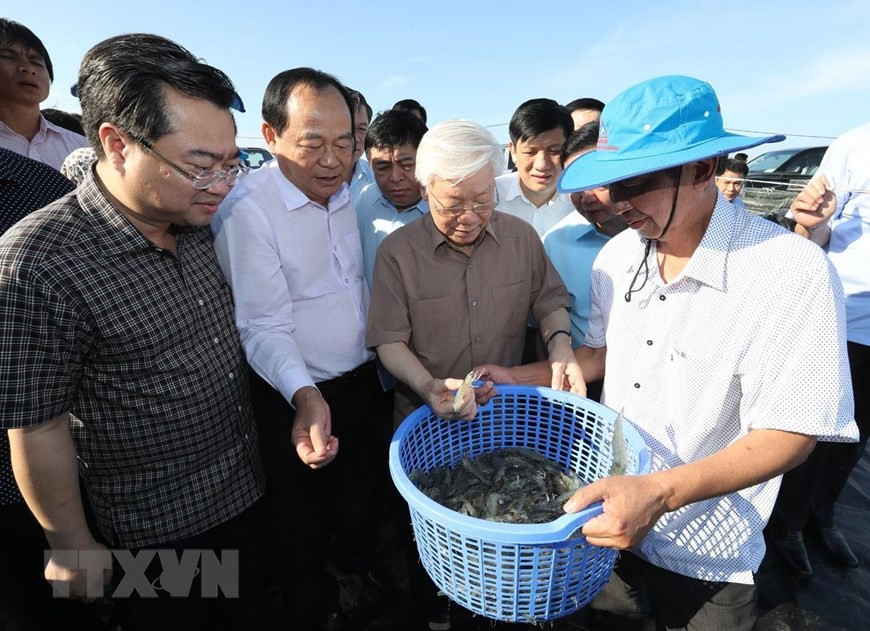 Hình ảnh Tổng Bí thư, Chủ tịch nước Nguyễn Phú Trọng làm việc ở Kiên Giang