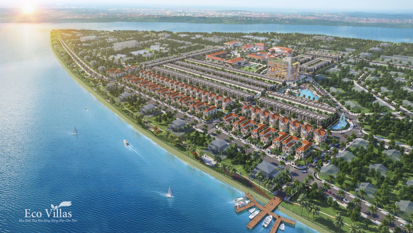 Hấp dẫn khu biệt thự ven sông Cần Thơ Eco Villas - Ảnh 1.