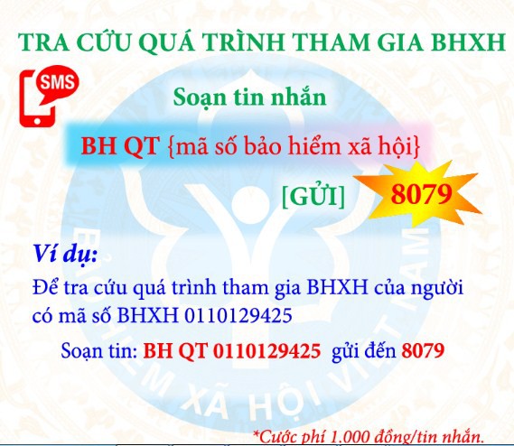 Tra cứu đóng, hưởng BHXH, BHYT bằng tin nhắn điện thoại