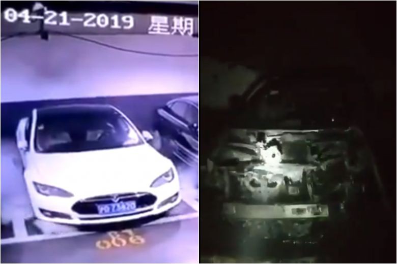 Siêu xe Tesla Model S đang đậu bỗng nổ tung ở Trung Quốc