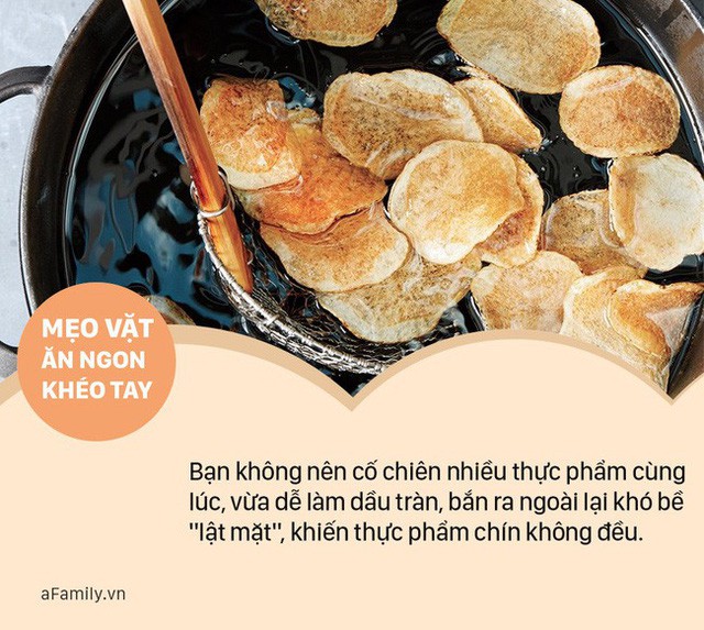 6 mẹo vặt khi chi&ecirc;n r&aacute;n thực phẩm kh&ocirc;ng bị bắn dầu ra ngo&agrave;i - Ảnh 3.