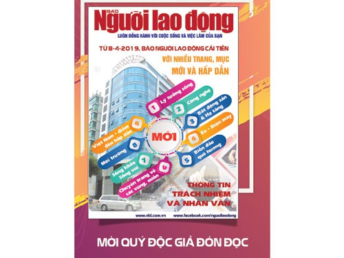 Từ 8-4, Báo Người Lao Động đổi mới mạnh mẽ