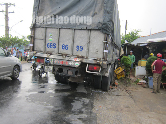 Xe tải tông chết bà bán thịt chó ven đường - Ảnh 2.