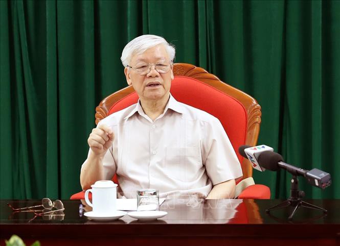 Tổng B&iacute; thư, Chủ tịch nước Nguyễn Ph&uacute; Trọng chủ tr&igrave; họp l&atilde;nh đạo chủ chốt - Ảnh 1.