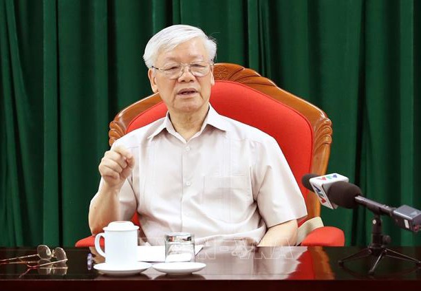 Tổng Bí thư, Chủ tịch nước Nguyễn Phú Trọng chủ trì họp lãnh đạo chủ chốt