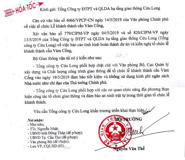 Bộ GTVT ấn định chính thức ngày khánh thành cầu Vàm Cống - Ảnh 2.