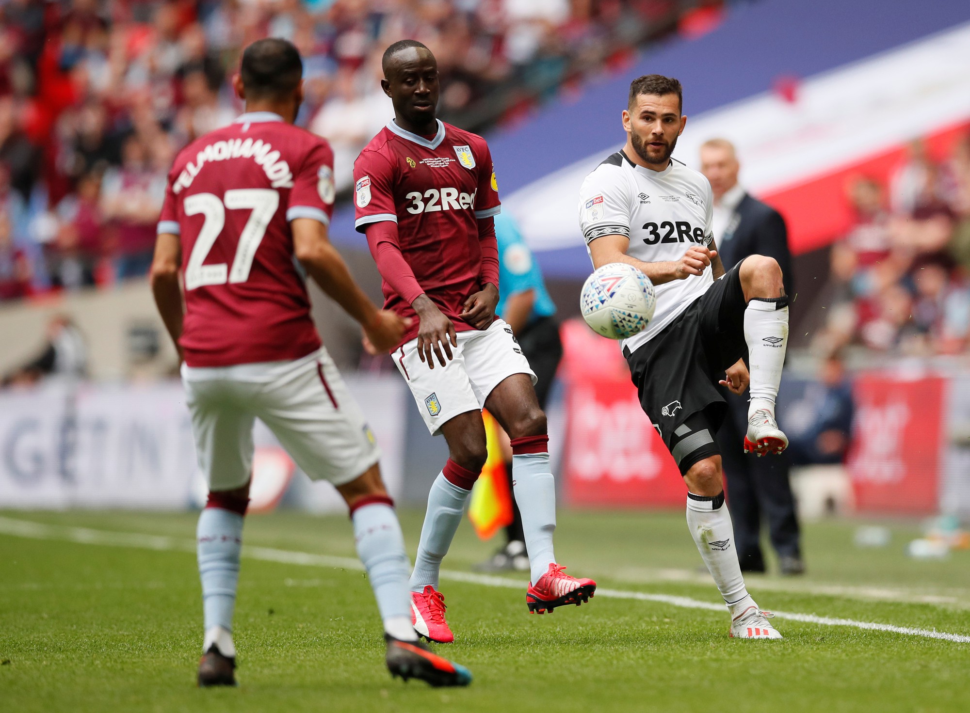 Hạ Derby County sau 97 ph&uacute;t, Aston Villa trở lại giải Ngoại hạng - Ảnh 3.