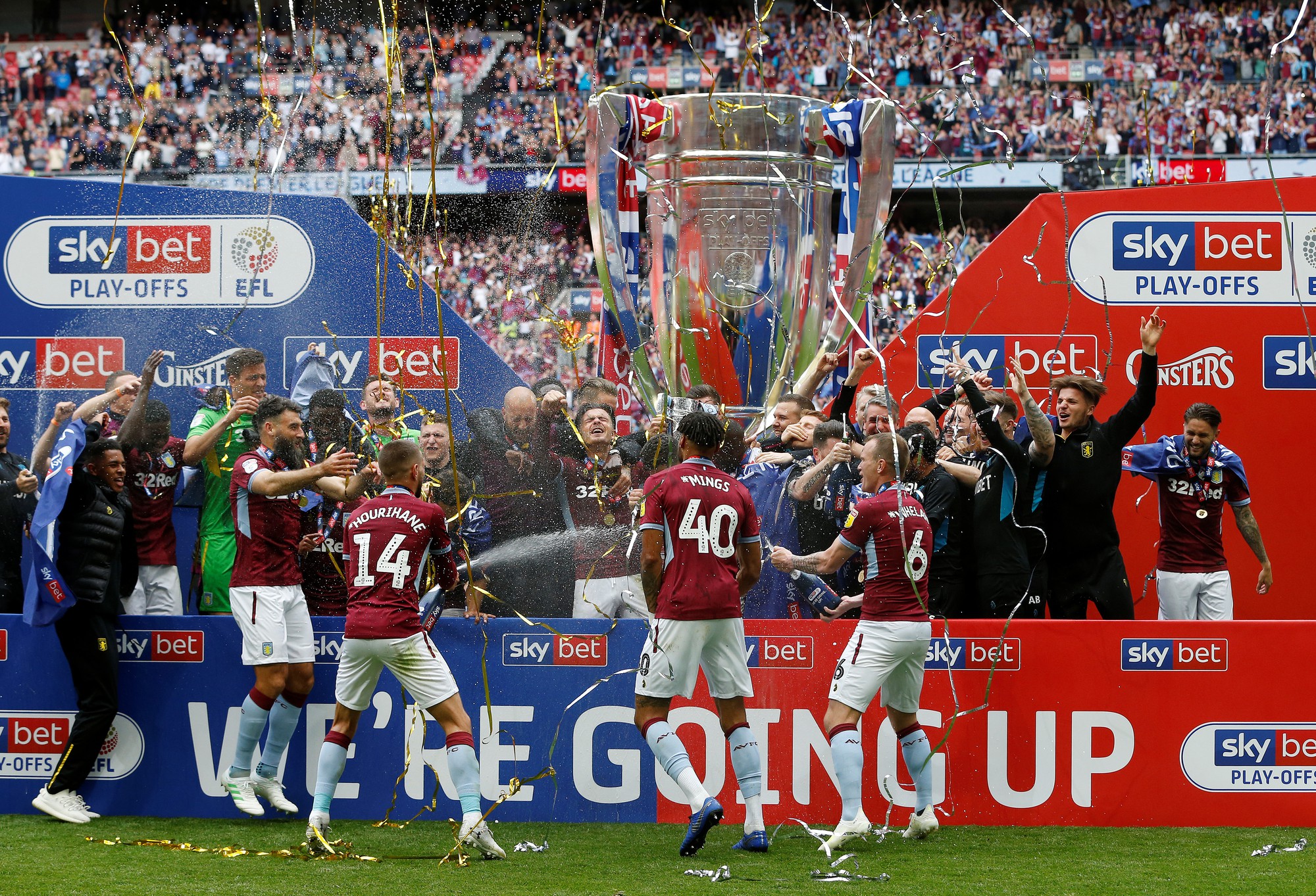 Hạ Derby County sau 97 ph&uacute;t, Aston Villa trở lại giải Ngoại hạng - Ảnh 8.