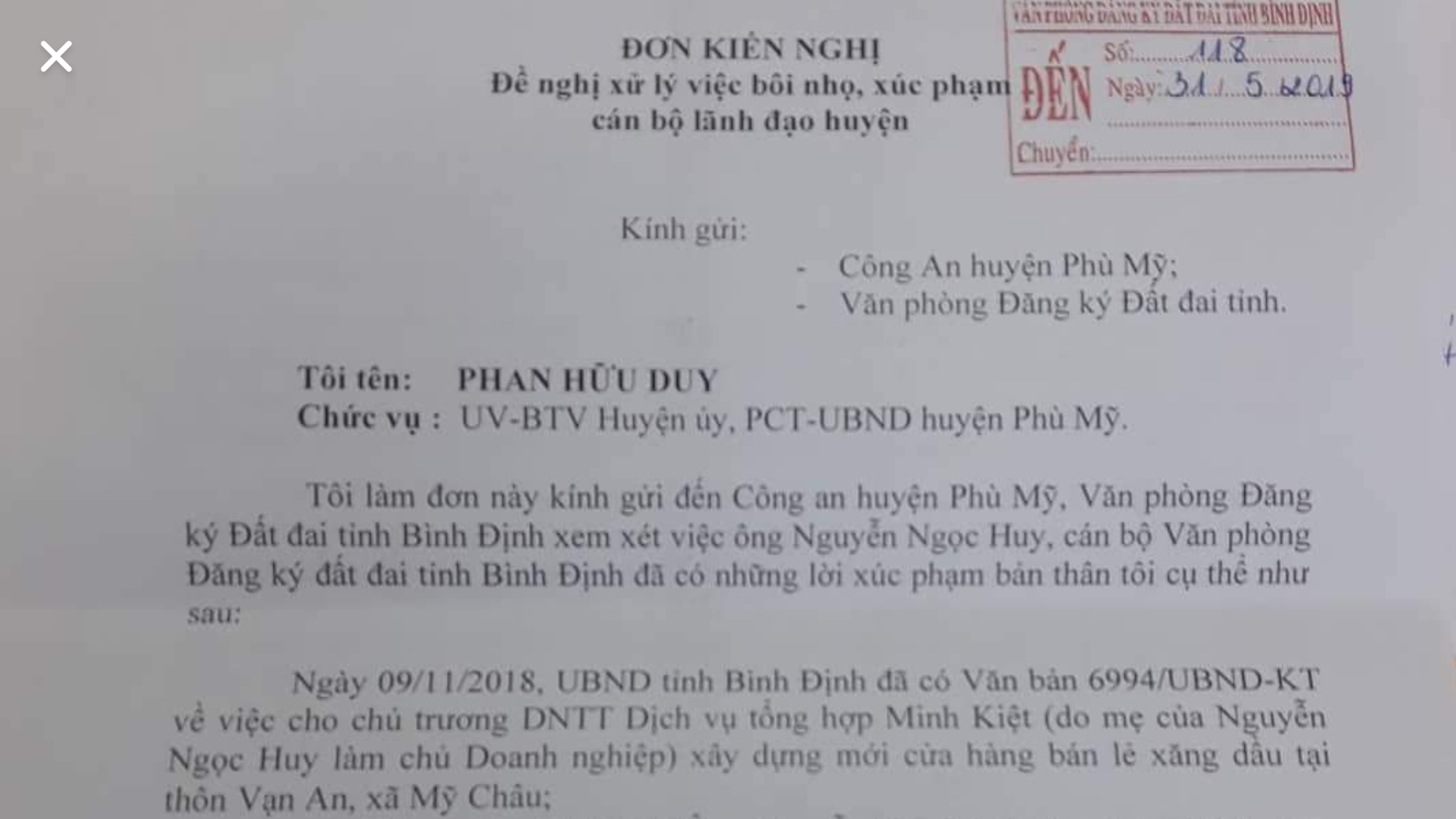 Cho rằng bị “bôi nhọ” trên Facebook, phó chủ tịch huyện kiện cán bộ tỉnh
