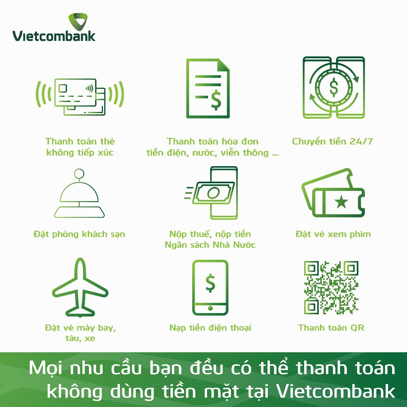 Vietcombank th&uacute;c đẩy Ng&agrave;y kh&ocirc;ng d&ugrave;ng tiền mặt 16-6 - Ảnh 2.