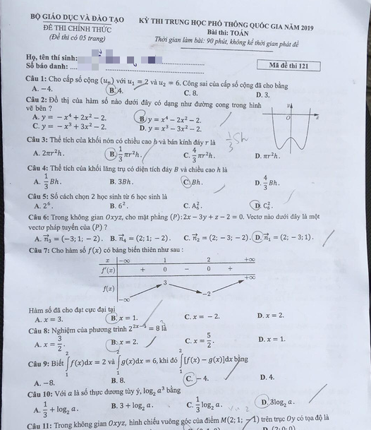 Thi THPT quốc gia 2019: Thí sinh thở phào về đề thi toán - Ảnh 3.