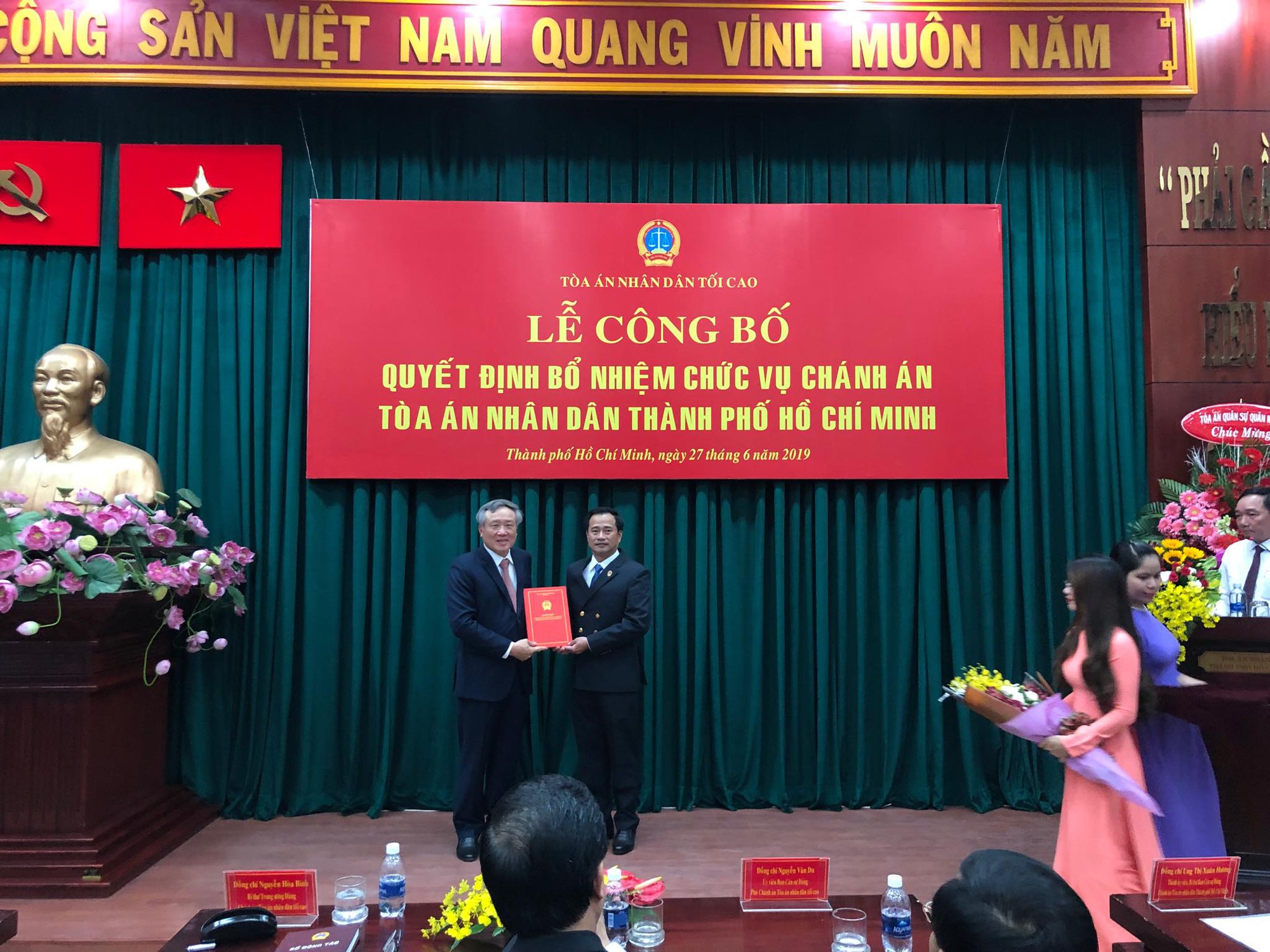 Ông Lê Thanh Phong được bổ nhiệm làm Chánh án TAND TP HCM
