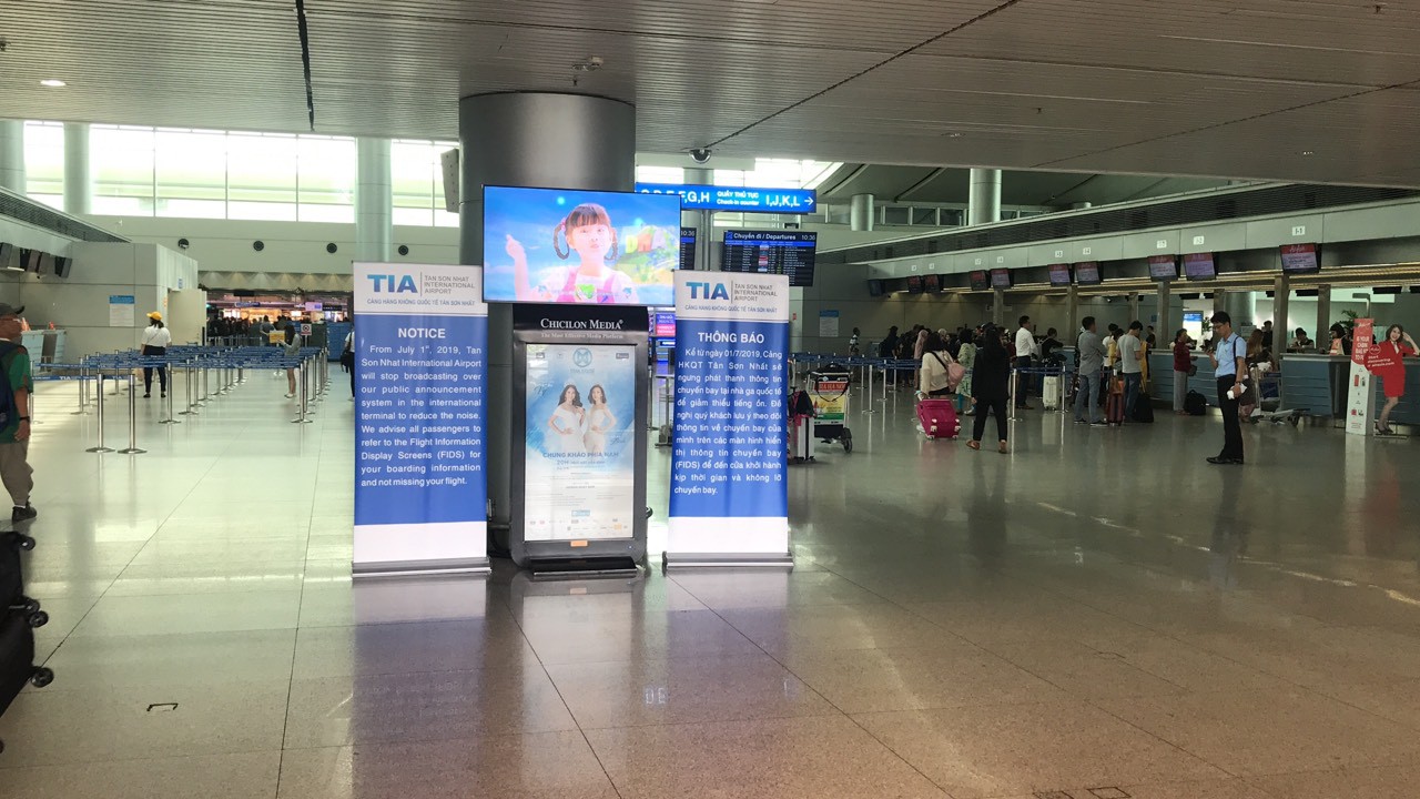 Sân bay Tân Sơn Nhất áp dụng loạt giải pháp thay phát thanh qua loa