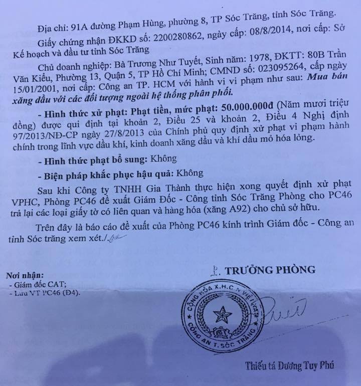 Lật lại “phi vụ” mua bán 2 triệu lít xăng có liên quan đến đại gia Trịnh Sướng - Ảnh 5.