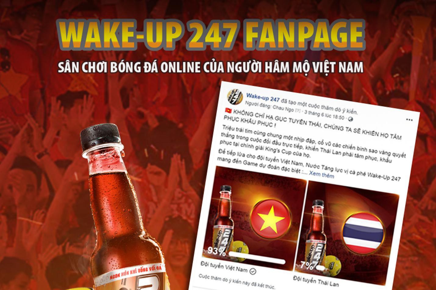 Wake-up 247 fanpage - sân chơi bóng đá online của người hâm mộ Việt Nam
