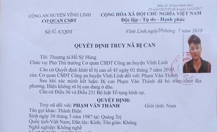Công an Quảng Trị truy nã 3 kẻ gây phẫn nộ dư luận và cảnh báo ai bao che - Ảnh 1.