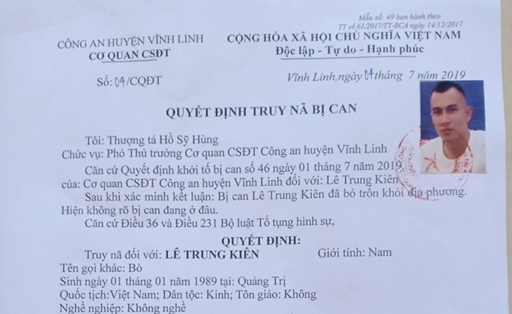 Công an Quảng Trị truy nã 3 kẻ gây phẫn nộ dư luận và cảnh báo ai bao che - Ảnh 2.