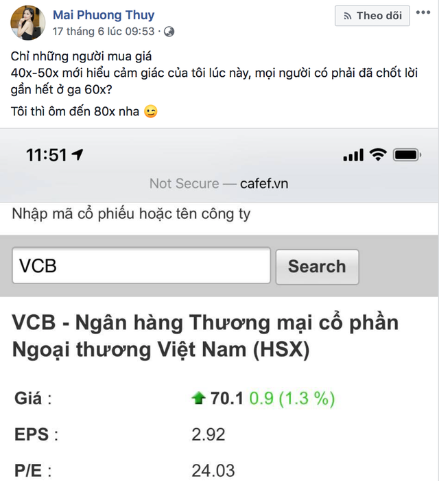 Giới đầu tư chứng khoán “phát sốt” vì Mai Phương Thúy - Ảnh 1.