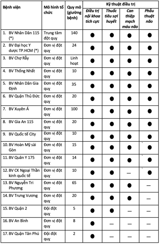 Danh sách 17 bệnh viện tại TP HCM điều trị được bệnh đột quỵ - Ảnh 2.