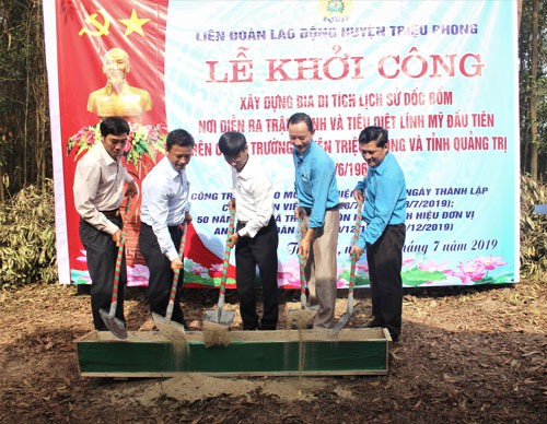 QUẢNG TRỊ: Xây dựng Bia di tích lịch sử Dốc Bốm