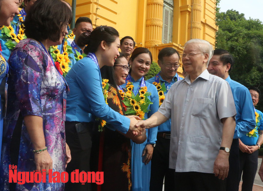 Tổng B&iacute; thư, Chủ tịch nước Nguyễn Ph&uacute; Trọng gặp mặt c&aacute;n bộ C&ocirc;ng đo&agrave;n ti&ecirc;u biểu - Ảnh 2.