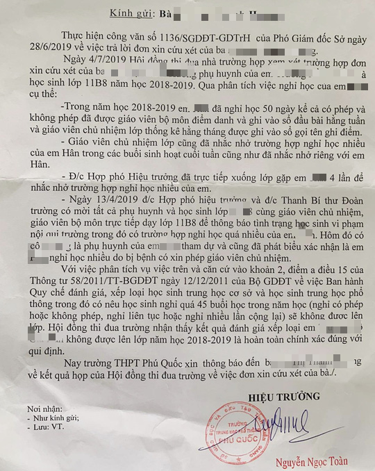 Con ở lại lớp, “nữ hoàng ngọc trai” ở Phú Quốc lên mạng chửi hiệu trưởng là chó tha - Ảnh 2.