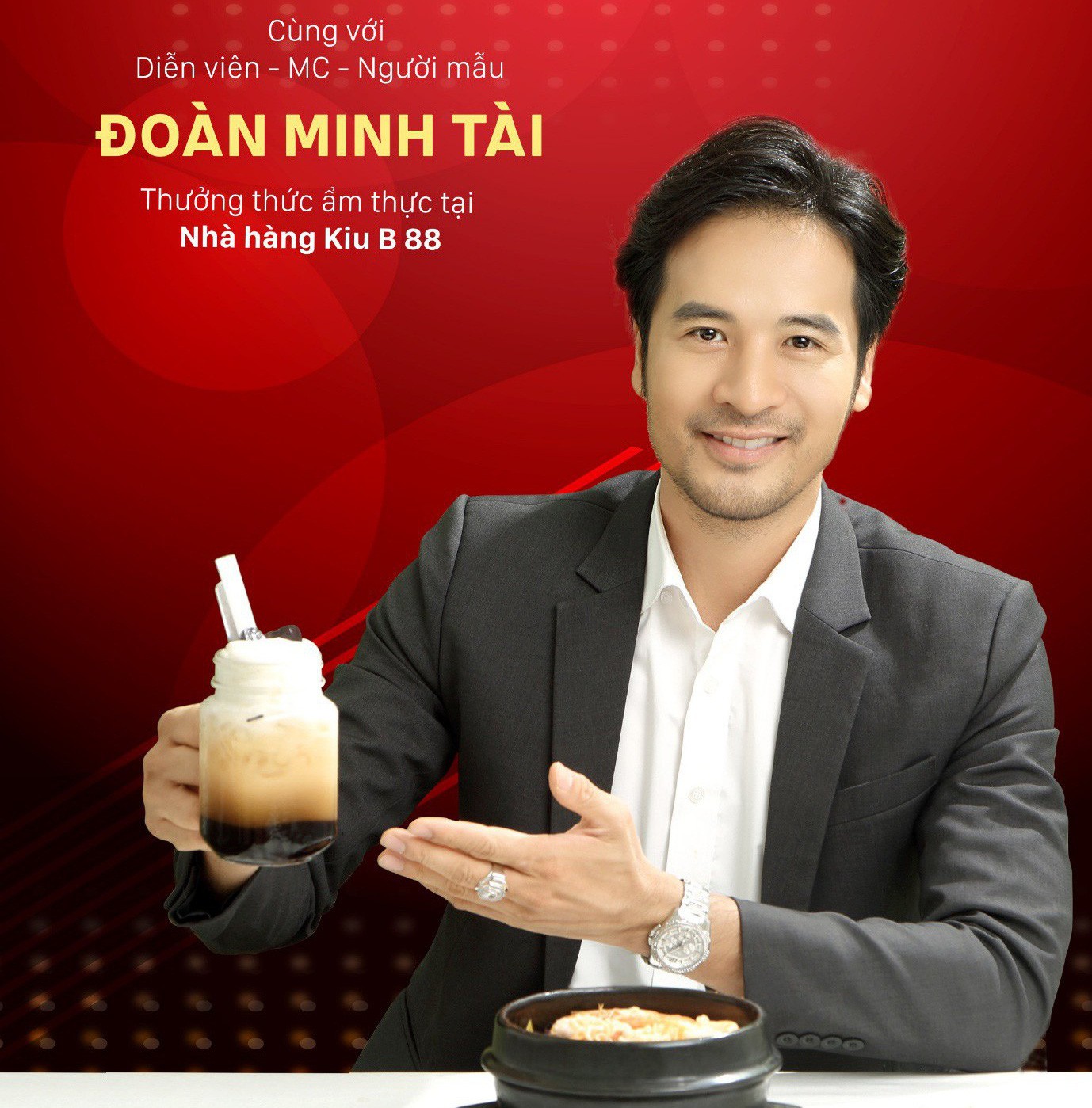 Diễn viên Đoàn Minh Tài khai trương nhà hàng Kiu B 88 chi nhánh 3