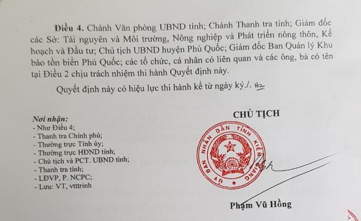 Để xảy ra nhiều bất cập, các khu bảo tồn biển ở Phú Quốc bị thanh tra - Ảnh 4.