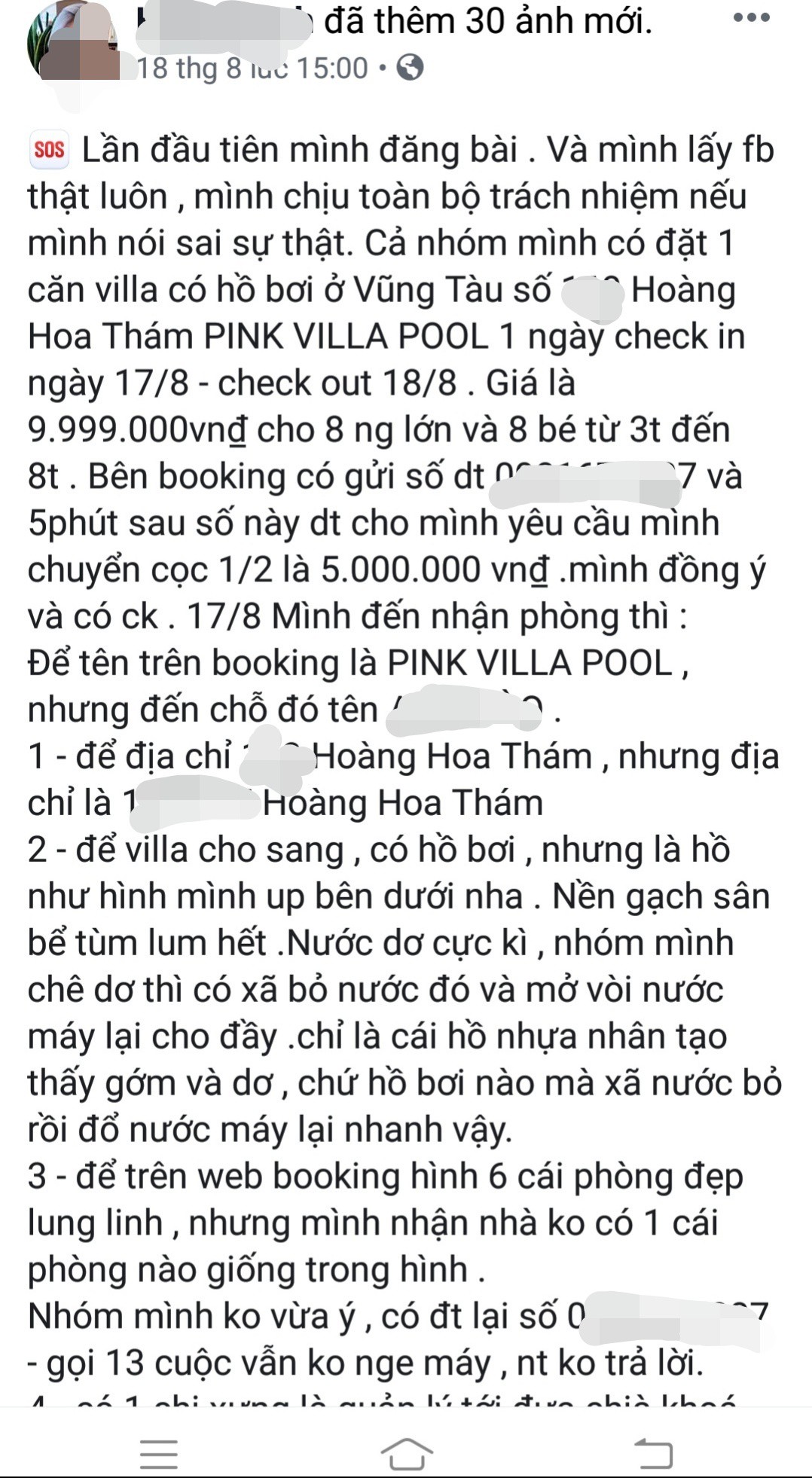 Vũng T&agrave;u kiểm tra villa bị kh&aacute;ch tố 10 triệu đồng/đ&ecirc;m nhưng giống ph&ograve;ng trọ - Ảnh 1.