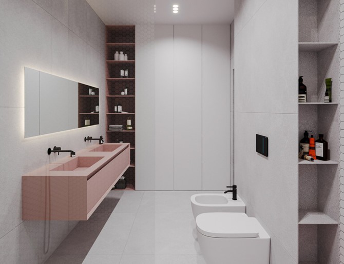 Căn hộ sử dụng màu trắng, xanh lá và hồng để trang trí - Ảnh 10.