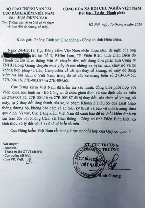Ph&aacute;t hiện c&ocirc;ng ty c&oacute; xe kh&aacute;ch t&ocirc;ng chết 7 người sử dụng nhiều xe sửa số khung, số m&aacute;y - Ảnh 2.