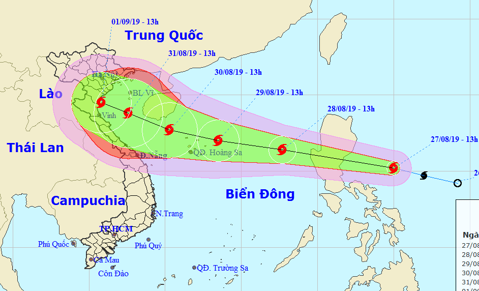 Dịp nghỉ Lễ 2-9, b&atilde;o Podul  giật cấp 11 g&acirc;y mưa rất lớn ở Bắc Bộ v&agrave; Bắc Trung Bộ - Ảnh 1.