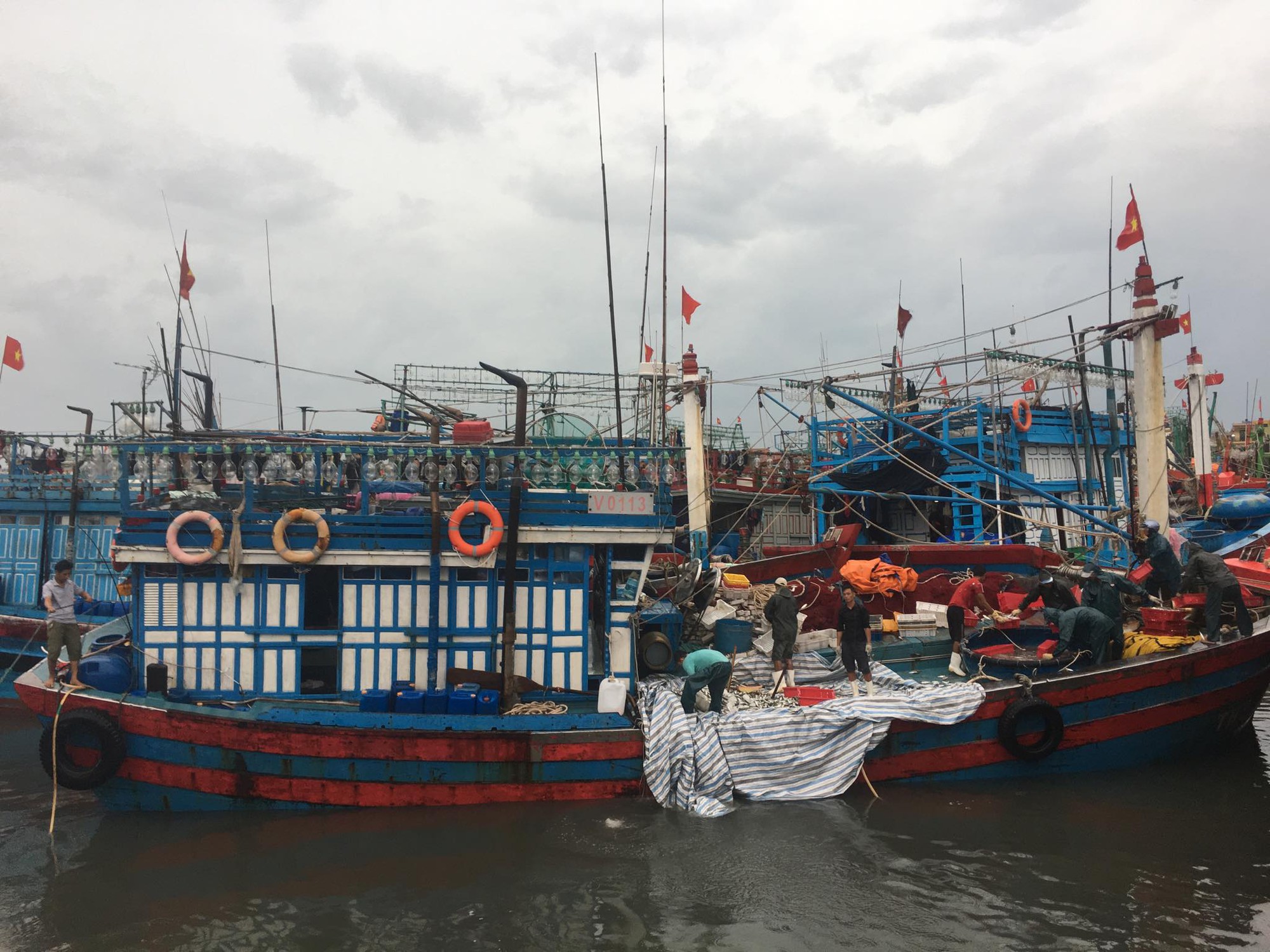 Quảng Bình: Tàu cá bị sóng đánh chìm khi vào trú bão, 2 thuyền viên gặp nạn