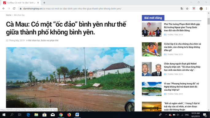 Gỡ bài viết sai sự thật về Chủ tịch tỉnh Cà Mau