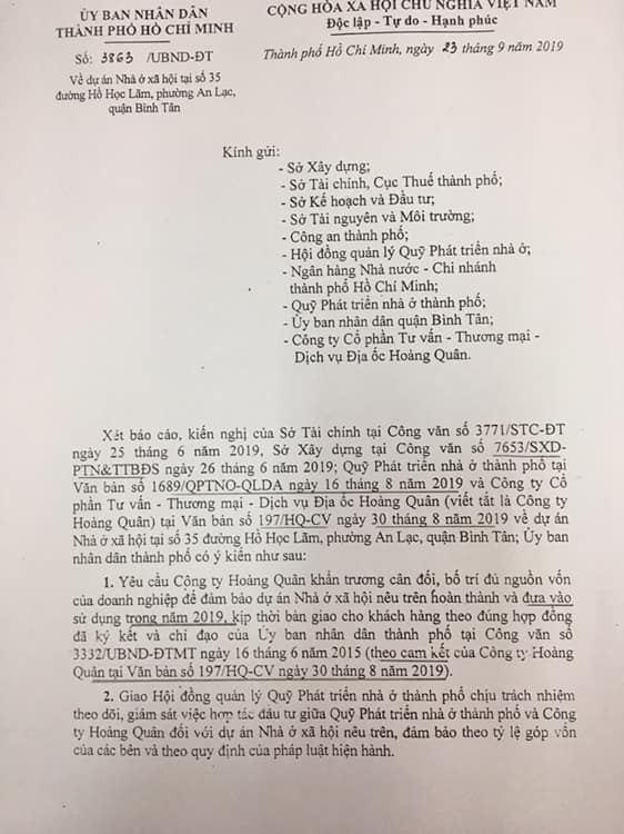 UBND TP HCM ra tối hậu thư y&ecirc;u cầu b&agrave;n giao nh&agrave; ở x&atilde; hội - Ảnh 1.