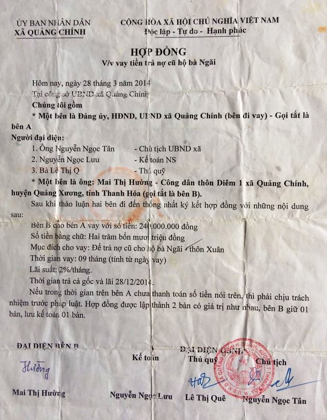 Chủ tịch x&atilde; bỏ hơn 113 triệu đồng tiền t&uacute;i ra lo việc c&ocirc;ng, huyện kh&ocirc;ng biết chi v&agrave;o việc g&igrave; - Ảnh 2.