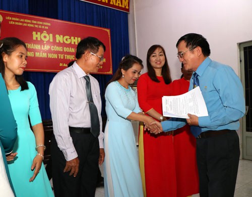 Bình Dương: Tập hợp giáo viên mầm non tư thục vào Công đoàn
