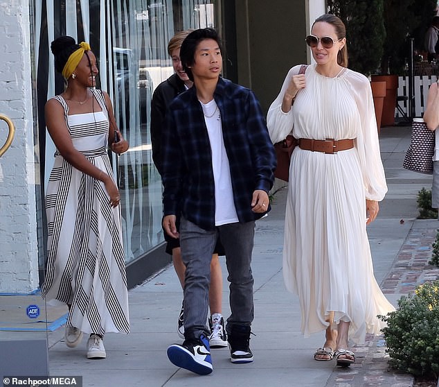 Angelina Jolie duyên dáng bên Pax Thiên, Zahara, Shiloh - Ảnh 3.
