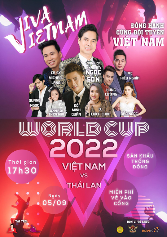 Ca sĩ Ngọc Sơn lắp màn hình lớn ở sân khấu Trống Đồng, cổ vũ trận Việt Nam đại chiến Thái Lan - Ảnh 1.