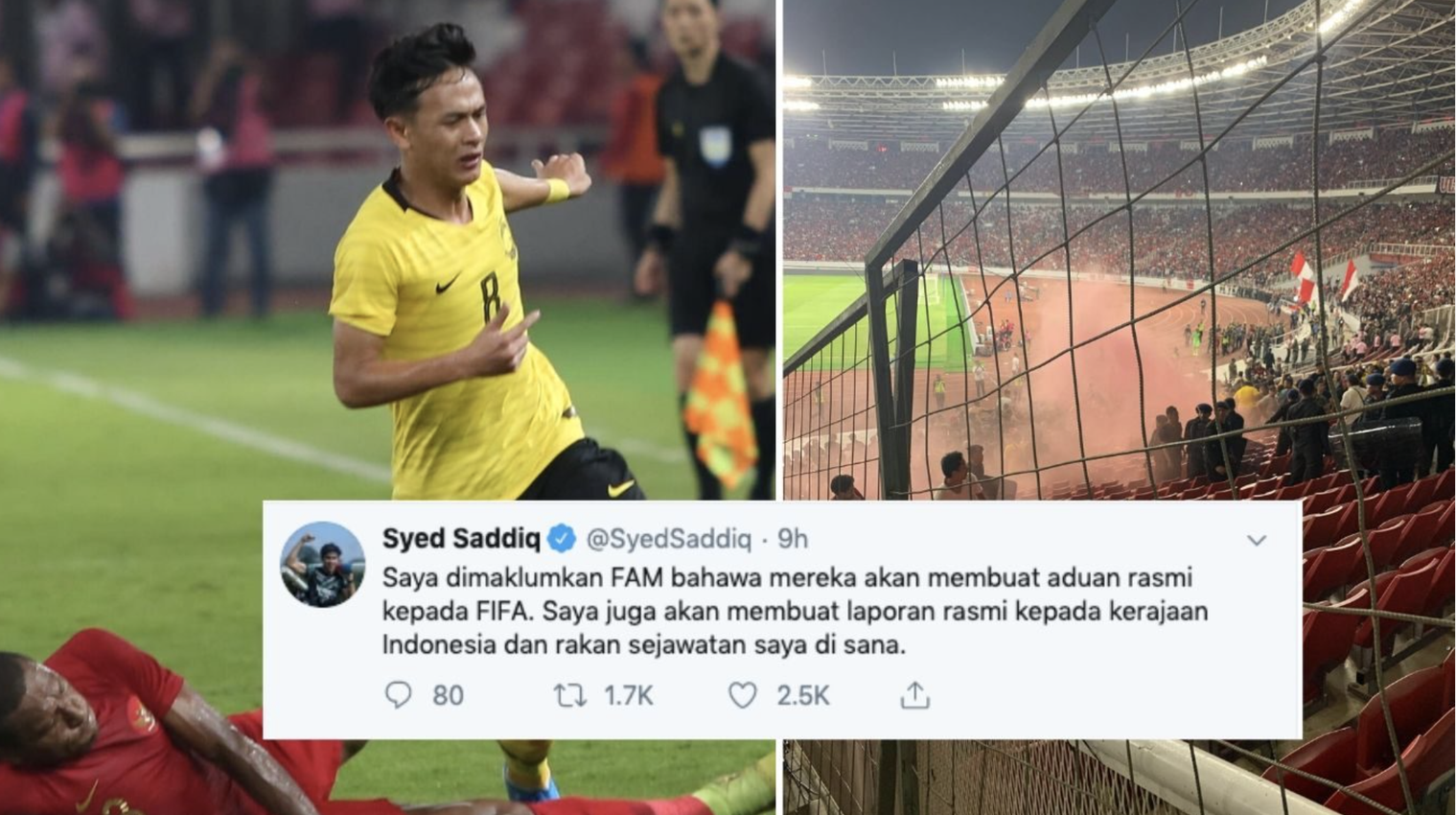 CĐV Indonesia l&agrave;m loạn, Bộ trưởng Malaysia dọa kiện l&ecirc;n FIFA - Ảnh 2.
