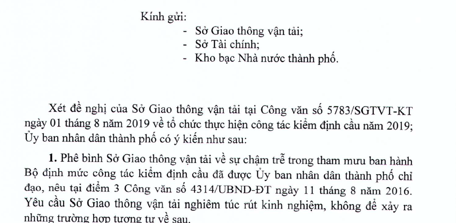UBND TP HCM phê bình Sở GTVT