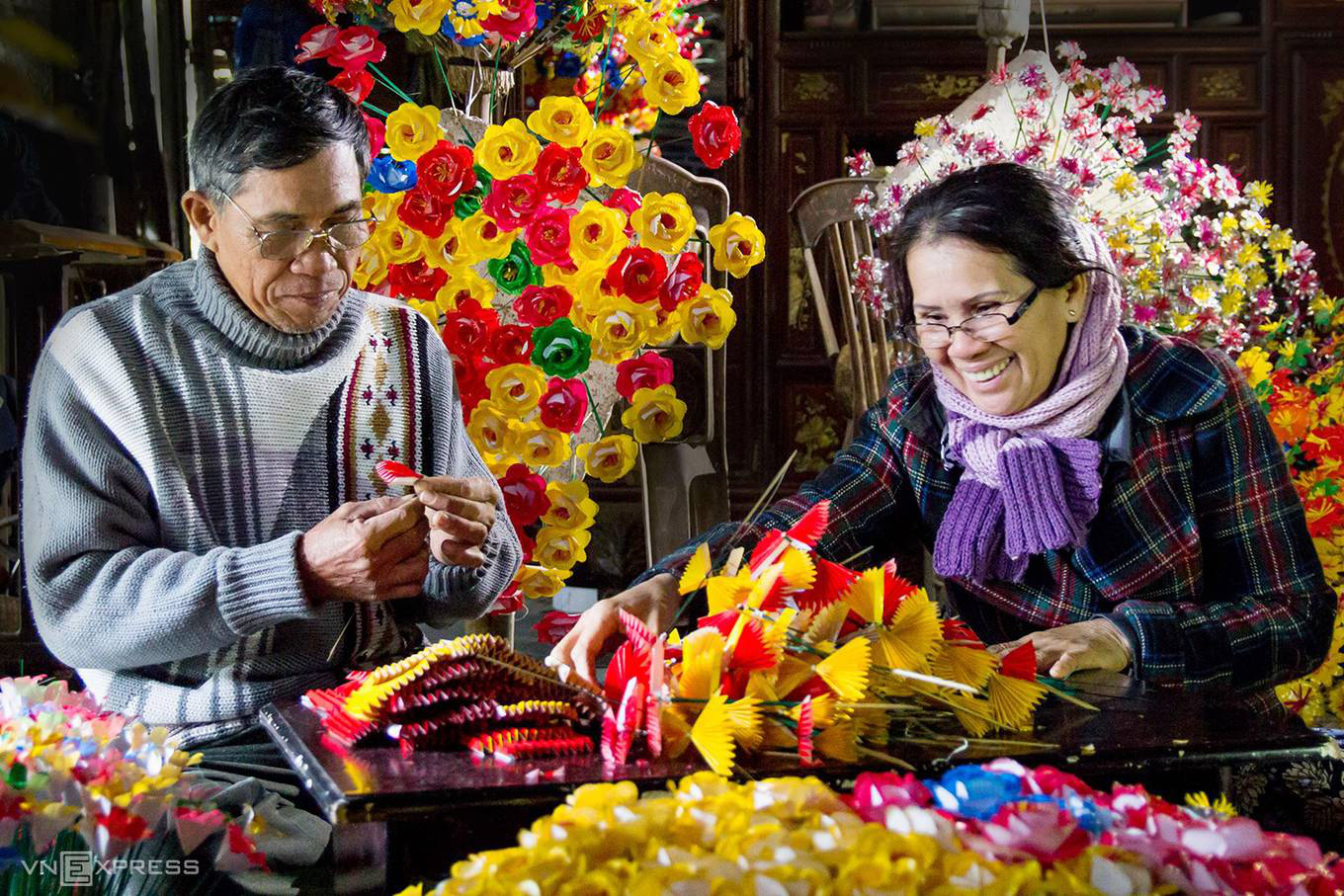 Tết ở l&agrave;ng hoa giấy Thanh Ti&ecirc;n - Ảnh 2.