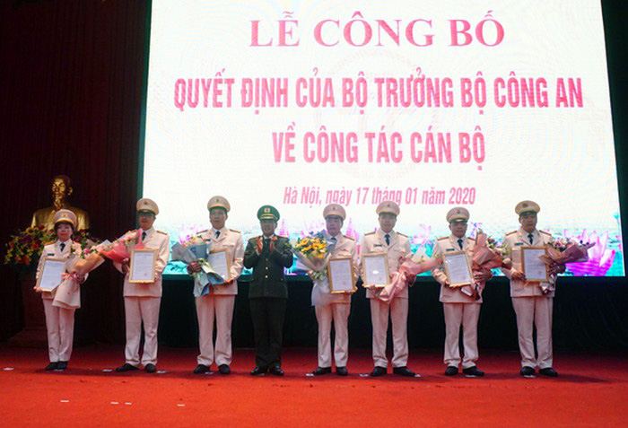 Bộ Công an điều động, bổ nhiệm 7 cán bộ lãnh đạo Công an Hà Nội