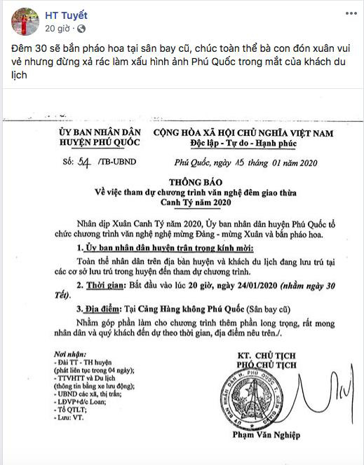 Người d&acirc;n Ph&uacute; Quốc &ldquo;nhắc kh&eacute;o&rdquo; kh&ocirc;ng xả r&aacute;c khi xem bắn ph&aacute;o hoa - Ảnh 1.