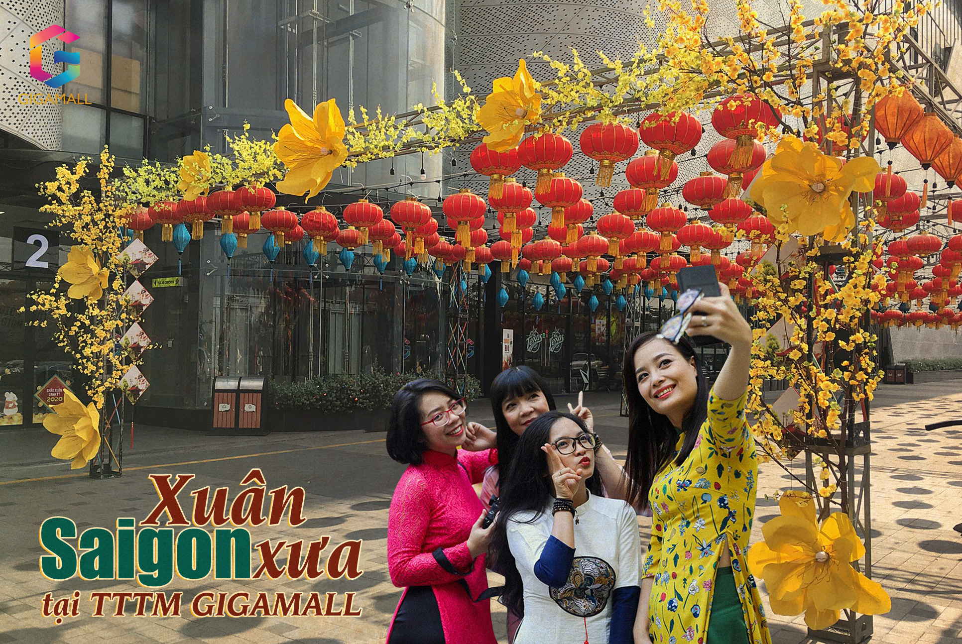 Du xuân đường hoa Sài Gòn xưa, phố ông đồ tại Trung tâm thương mại Gigamall