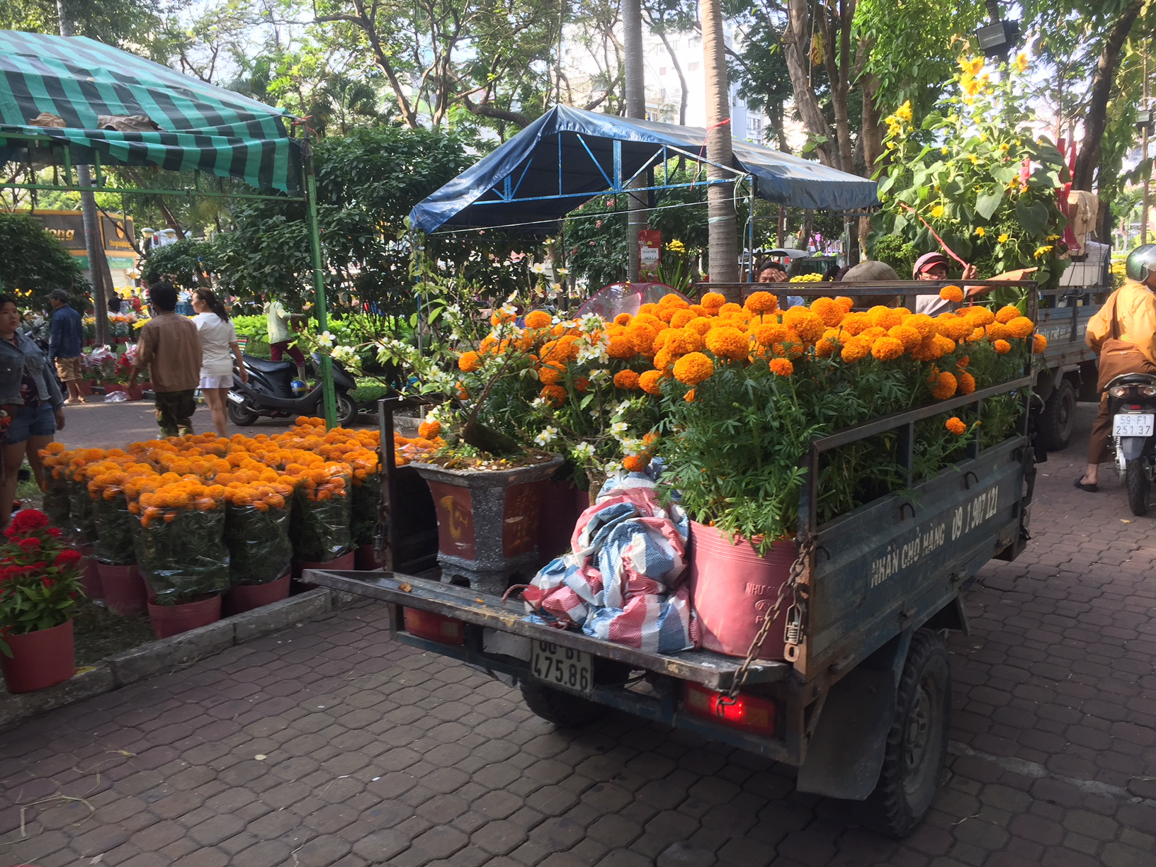 Chen nhau mua hoa giảm gi&aacute; s&aacute;ng 30 Tết, h&agrave;ng chục gốc đ&agrave;o xứ Bắc bị bỏ lại ở chợ hoa - Ảnh 7.