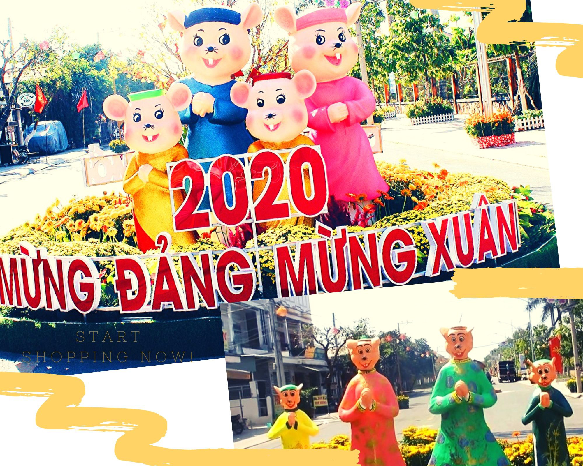 Úm ba la..., những chú chuột trên Đường hoa Xuân Gò Công "biến hình"